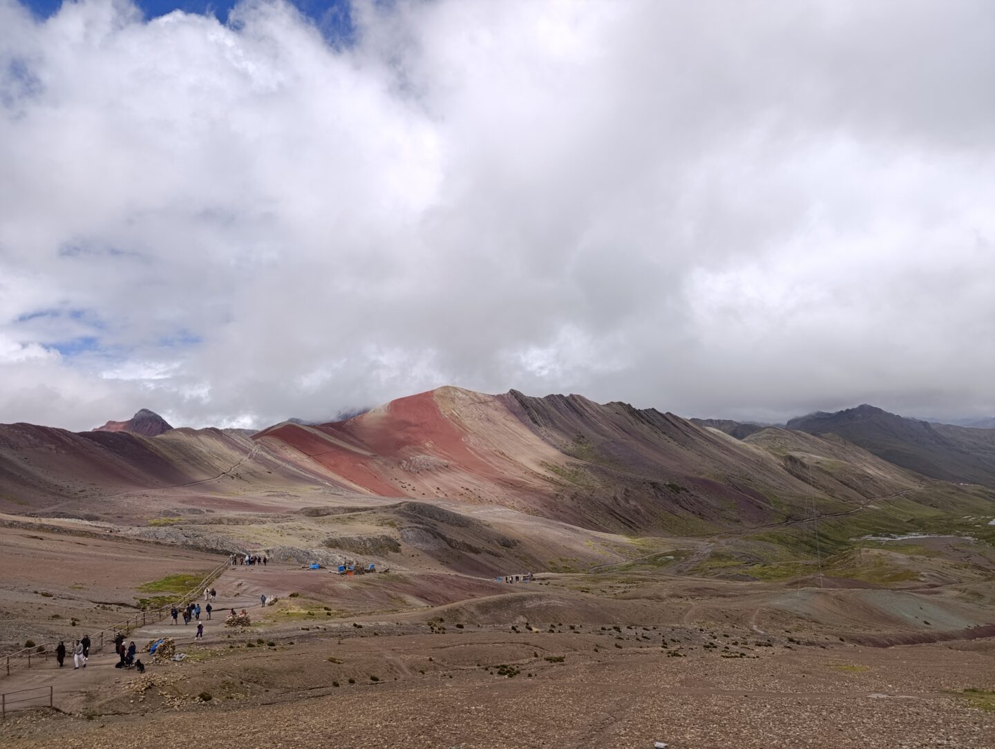 Rainbow Mountain Peru summit at 5200 metres above Cusco